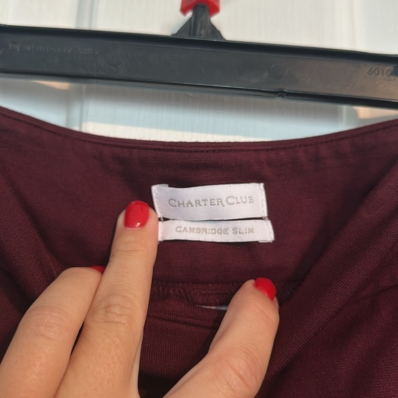 Charter Club Maroon Pants size 12P women’s - Picture 4 of 6